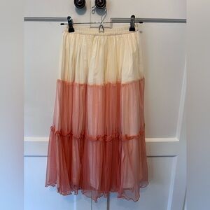 Wildling Mermaid Maxi Skirt in Coral